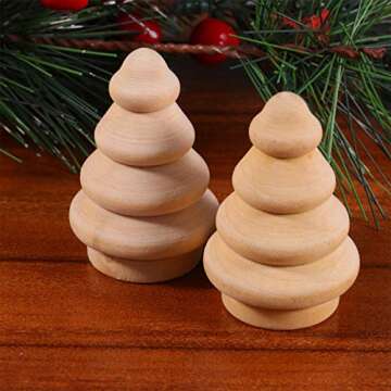 DIY Wooden Christmas Peg Dolls - 10pcs Party Toppers