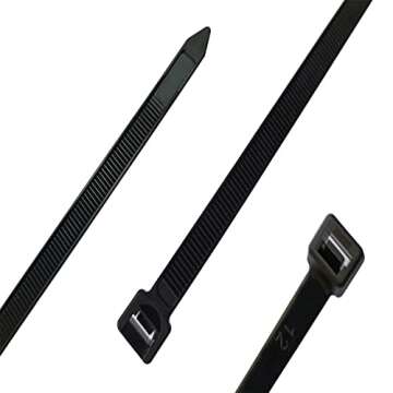 Zip Ties 4 inch 500 pcs Cable Zip Ties with 40 Pounds Tensile Strength, Black Cable Ties, Heavy Duty Self-Locking Black Nylon Tie Wraps for Indoor and Outdoor (4 inch 500 pcs, Black)