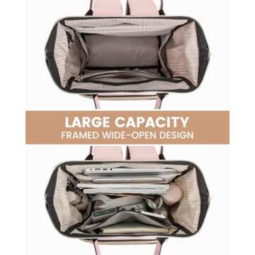 LOVEVOOK Laptop Backpack for Women Fashion Business Computer Backpacks Travel Bags Purse Doctor Nurs...