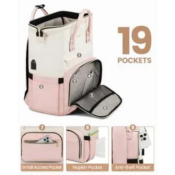 LOVEVOOK Stylish Laptop Backpack for Women - 15.6"