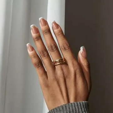 BTArtboxnails XCOATTIPS French Tip Nails - 160pcs Stylish Press-On Gel Tips for Easy DIY Nail Art