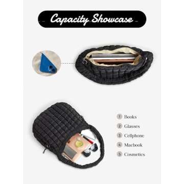 Puffer Quilted Shoulder Bag for Women Padding Shoulder Bag Puffy Hobo Bag Trendy Tote Bag 2025