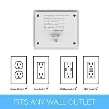Multi Plug Outlet Extender with USB Charger and Night Light