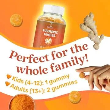 BeLive Turmeric Curcumin with Black Pepper & Ginger - 500 mg of Turmeric and Ginger Supplement for Immune Support, Healthy Skin, and Joint Health - Tropical Flavor | 60 Count