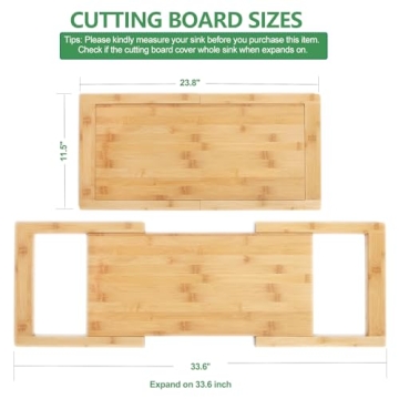 Hifybaty Expandable Bamboo Cutting Board for Kitchen