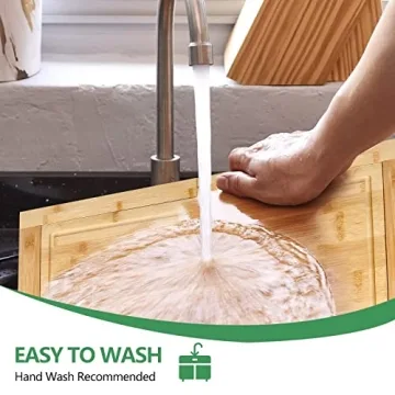 Hifybaty Expandable Bamboo Cutting Board for Kitchen