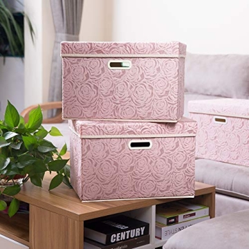 PRANDOM Stylish Collapsible Storage Bin for Home Organization