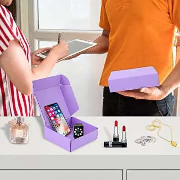 Small Purple Shipping Boxes - Pack of 25 for Gifts and More