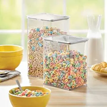 mDesign Stackable Airtight Kitchen Organizer - 4 Pack