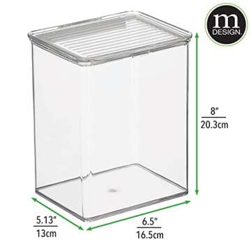 mDesign Stackable Airtight Kitchen Organizer - 4 Pack