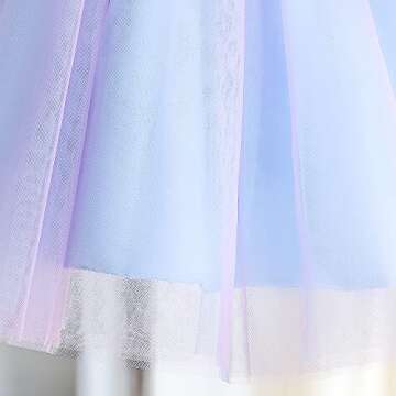 TTYAOOVO Purple Flower Girl Tulle Sequin Dress for Ages 4-5