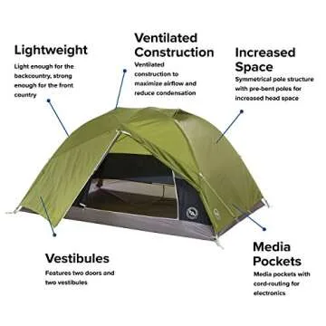 Big Agnes Blacktail Backpacking & Camping Tent, 2 Person
