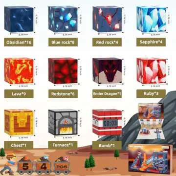 Magnetic Blocks Building Toys Gifts Construction Toys for 3 4 5 6 7 8 Year Old Boys & Girls, STEM Montessori Sensory Toys Creative Kids Toys