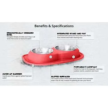 Compact WeatherTech Double Low Pet Feeding System