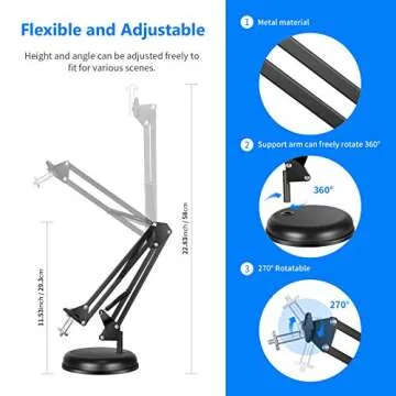 Neewer Adjustable Webcam Suspension Arm for Logitech