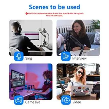 Neewer Adjustable Webcam Suspension Arm for Logitech