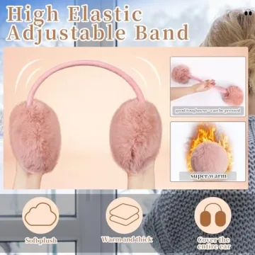 Lainlight Winter Ear Muffs for Women & Girls - Adjustable and Cozy