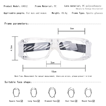 SooGree Sports Goggles - Racquetball Glasses Protective Eyewear for Men and Womens Damping & Anti Slip with Adjustable Strap (G8012 White frame white pad)
