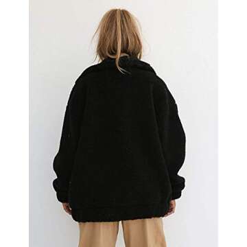 YYW Jackets for Women,Casual Fleece Fuzzy Faux Shearling Warm Winter Oversized Outwear Jackets Shagg...