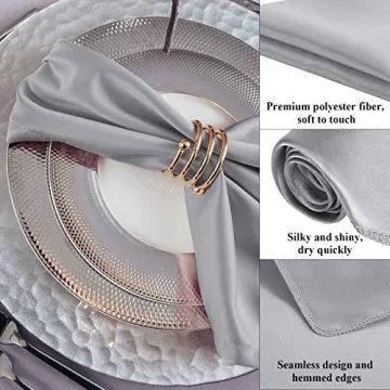 Aneco Satin Napkin Set for Elegant Dining Experience