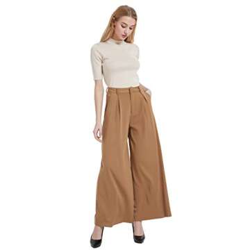 Tronjori Women High Waist Palazzo Pants for Casual Elegance
