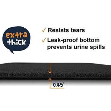 Smiling Paws Pets - Extra Large Cat Litter Mat - Pet Rug - Catches Litter That Spills Outside Litter...