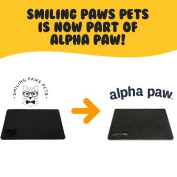 Smiling Paws Pets - Extra Large Cat Litter Mat - Pet Rug - Catches Litter That Spills Outside Litter Box - Easy to Clean - Non-Slip - Litter Box Mat - Kitty Litter Catcher - Black XL Size (47" x 33”)