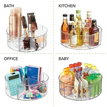 Effortlessly Organize with the mDesign Lazy Susan Storage