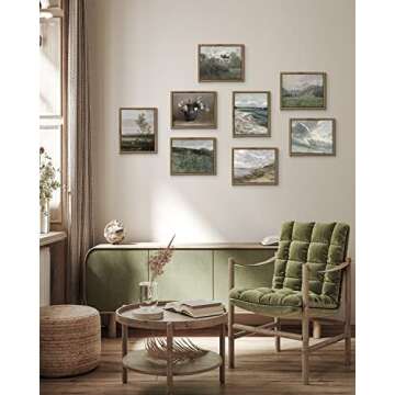 InSimSea Framed Canvas Wall Art Vintage Decor, Clouds with a Sunset Classical Paintings Canvas Print...