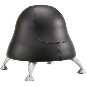 Safco Runtz Ball Chair for Kids, Anti-Burst, Exercise Ball Chair, Promotes Movement, Better Posture and Balance, Black