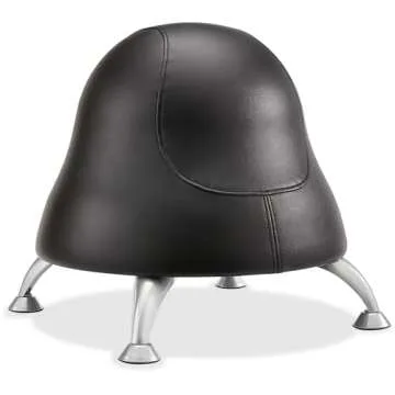 Safco Runtz Ball Chair for Kids, Anti-Burst, Exercise Ball Chair, Promotes Movement, Better Posture and Balance, Black