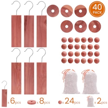 Homode Cedar Closet Pack for Fresh Scents and Moth Protection