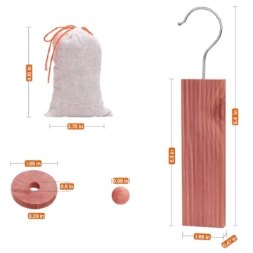 Homode Cedar Closet Pack for Fresh Scents and Moth Protection