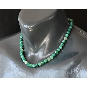 Natural Green Agate Choker Necklace | Handmade Gemstone Jewelry