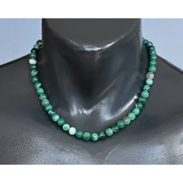 Natural Green Agate Choker Necklace | Handmade Gemstone Jewelry