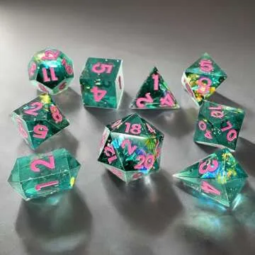 RESINWORLD 9 Piece Polyhedral Dice Mold Set for Gaming