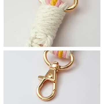 WALXINK Handmade Flower Wristlet Keychain for Women