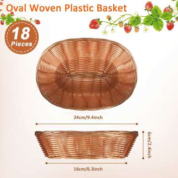 Easter Gift Basket Set - 18 Plastic Baskets & 20 Bags