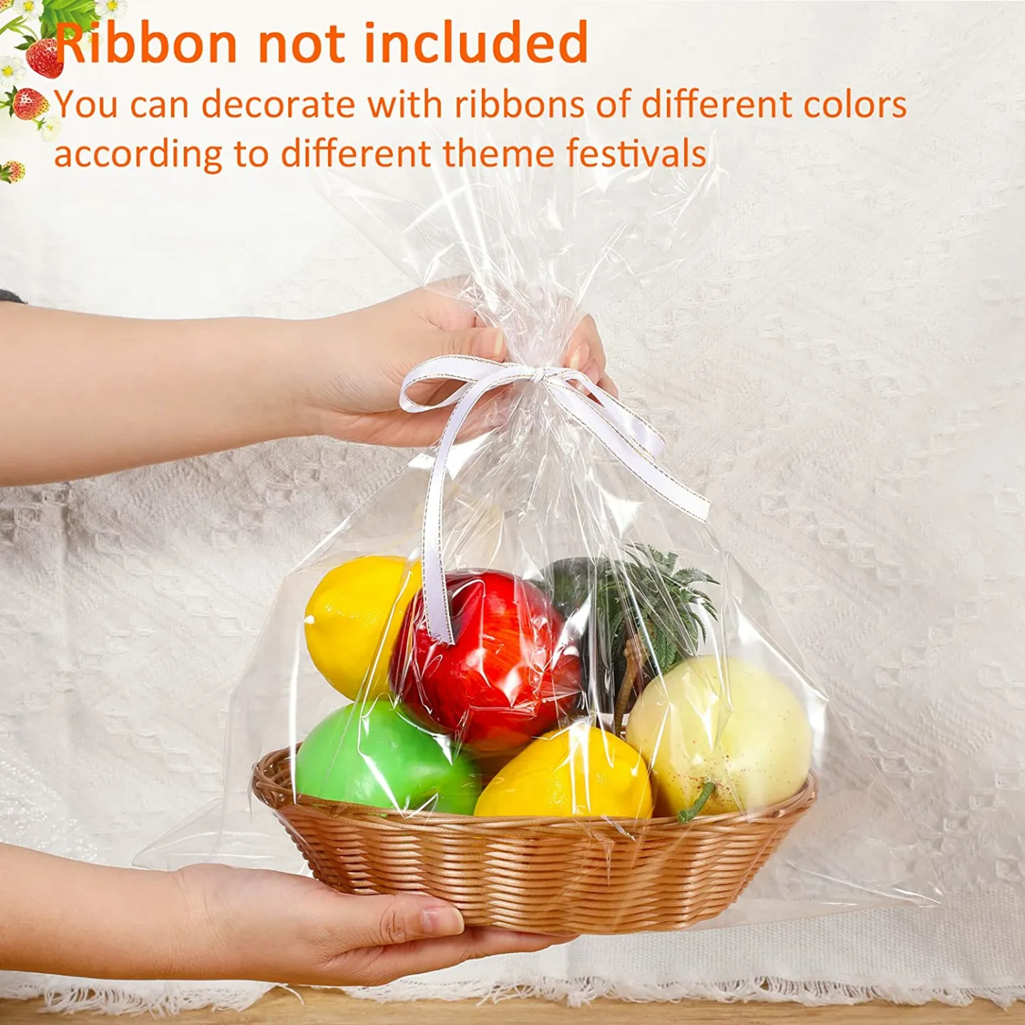 Easter Gift Basket Set - 18 Plastic Baskets & 20 Bags