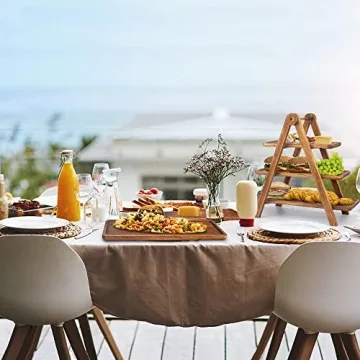 Manspdier Wood 3 Tier Serving Tray for Elegant Entertaining