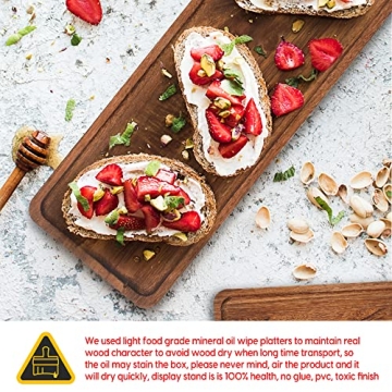 Manspdier Wood 3 Tier Serving Tray for Elegant Entertaining