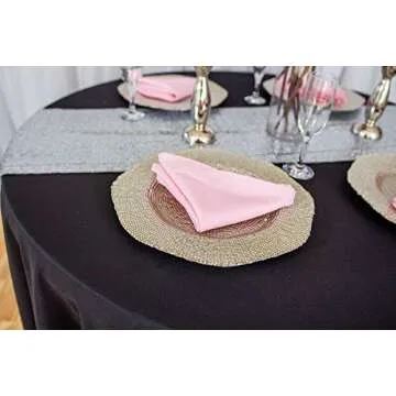 LTC LINENS 120 Inch Round Tablecloth - Washable and Stylish