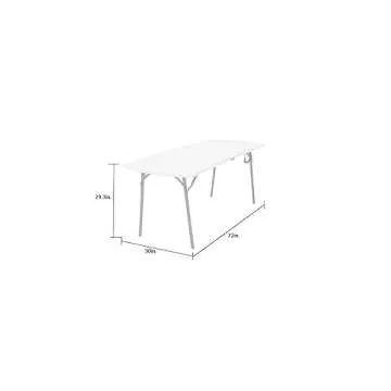 CoscoProducts Diamond Series 300 lb. Weight Capacity Folding Table, 6' X 30", White