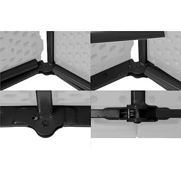 CoscoProducts Diamond Series 300 lb. Weight Capacity Folding Table, 6' X 30", White