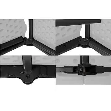 CoscoProducts Diamond Series 300 lb. Weight Capacity Folding Table, 6' X 30", White