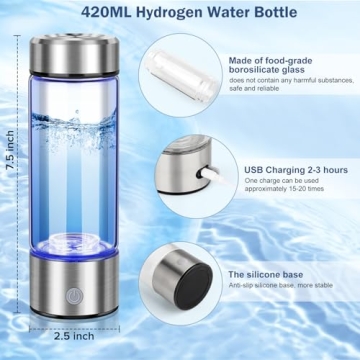 2024 Portable Hydrogen Water Bottle 420ml Generator