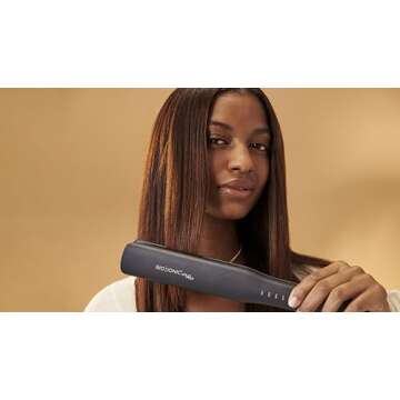 Bio Ionic GoldPro 1.5" Hair Straightener, Blue, Moisturizing Heat Technology & 24K Gold MX, Hair Str...