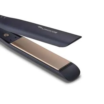 Bio Ionic GoldPro 1.5" Hair Straightener, Blue, Moisturizing Heat Technology & 24K Gold MX, Hair Straightening Iron for Sleek Styles & Flat Iron Curls, 40% Longer Plates, Adjustable Heat