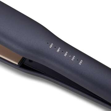 Bio Ionic GoldPro 1.5" Hair Straightener, Blue, Moisturizing Heat Technology & 24K Gold MX, Hair Straightening Iron for Sleek Styles & Flat Iron Curls, 40% Longer Plates, Adjustable Heat