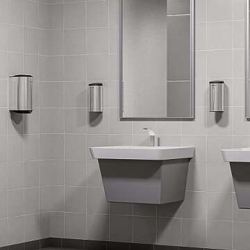 AIKE Wall-Mount Automatic Liquid Soap Dispenser 27oz Large Capacity Brushed Stainless Steel Finish Model AK1205